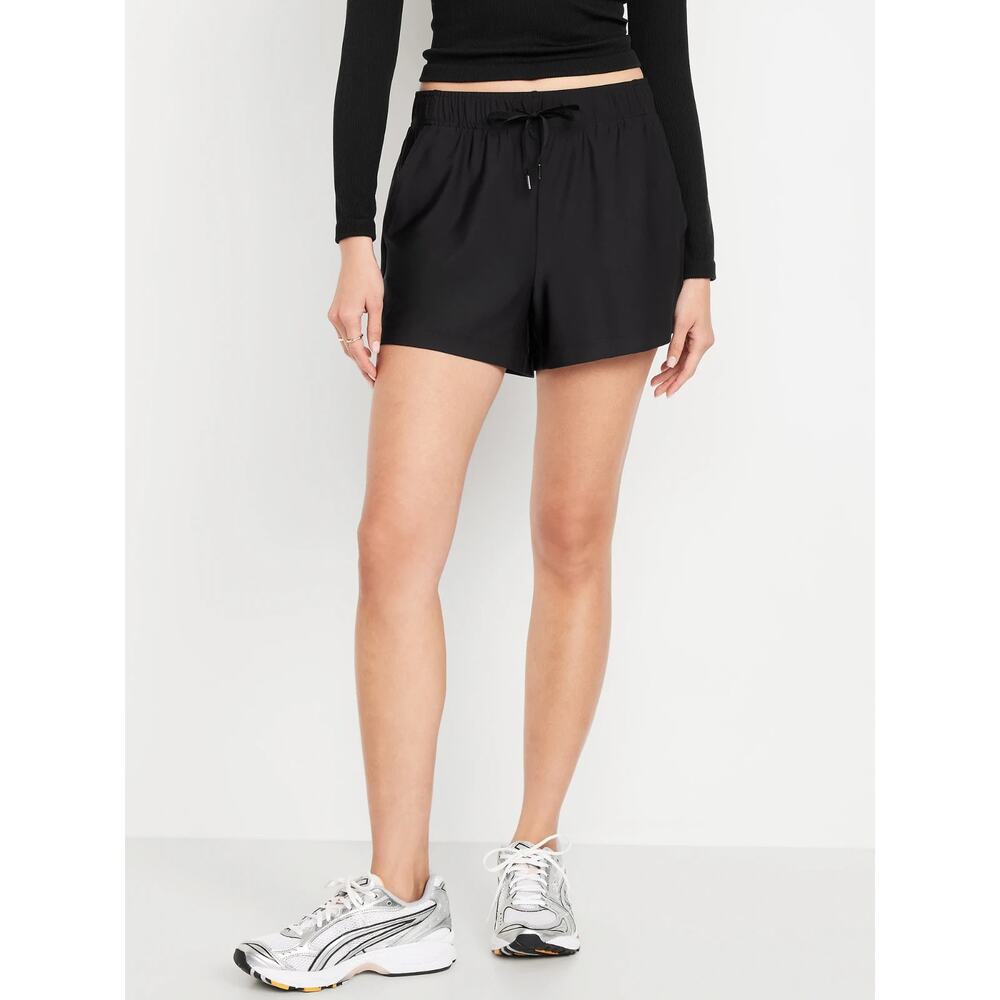 NWT Old Navy High Waisted PowerSoft Shorts Black 3" inseam Women's Plus Size 3X - Picture 3 of 11